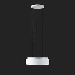 ERIS LE3 závěsné skleněné svítidlo stříbrná / bílá IP40 3000 K 27W LED - OSMONT Obrázek pro produkt ERIS LE3 závěsné skleněné svítidlo stříbrná / bílá IP40 3000 K 27W LED - OSMONT
