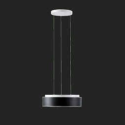 ERIS LEC3 závěsné skleněné svítidlo bílá / bílo - černá IP40 4000 K 27W LED - OSMONT Obrázek pro produkt ERIS LEC3 závěsné skleněné svítidlo bílá / bílo - černá IP40 4000 K 27W LED - OSMONT