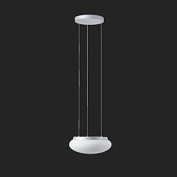 ARAKIS LE2 závěsné skleněné svítidlo stříbrná / bílá IP40 3000 K 14W LED - OSMONT Obrázek pro produkt ARAKIS LE2 závěsné skleněné svítidlo stříbrná / bílá IP40 3000 K 14W LED - OSMONT