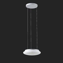 SATURN LE1 závěsné skleněné svítidlo stříbrná / bílá IP20 3000 K 16W LED - OSMONT Obrázek pro produkt SATURN LE1 závěsné skleněné svítidlo stříbrná / bílá IP20 3000 K 16W LED - OSMONT