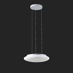 SATURN LE2 závěsné skleněné svítidlo stříbrná / bílá IP20 3000 K 31W LED - OSMONT Obrázek pro produkt SATURN LE2 závěsné skleněné svítidlo stříbrná / bílá IP20 3000 K 31W LED - OSMONT
