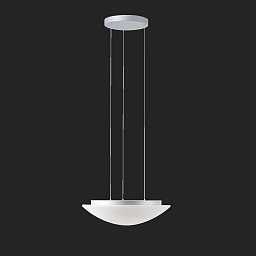AURA LE5 závěsné skleněné svítidlo stříbrná / bílá IP40 3000 K 27W LED - OSMONT Obrázek pro produkt AURA LE5 závěsné skleněné svítidlo stříbrná / bílá IP40 3000 K 27W LED - OSMONT