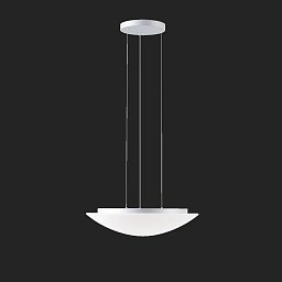 AURA LE9 závěsné skleněné svítidlo stříbrná / bílá IP40 3000 K 35W LED DALI - OSMONT Obrázek pro produkt AURA LE9 závěsné skleněné svítidlo stříbrná / bílá IP40 3000 K 35W LED DALI - OSMONT