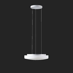 EDNA LE5 závěsné skleněné svítidlo stříbrná / bílá IP40 3000/4000 K 27W LED DALI - OSMONT Obrázek pro produkt EDNA LE5 závěsné skleněné svítidlo stříbrná / bílá IP40 3000/4000 K 27W LED DALI - OSMONT