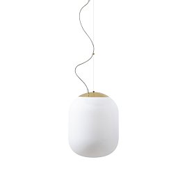 TANIA L1 HP závěsné skleněné svítidlo mosaz / bílá IP40 3000 K 52W LED - OSMONT Obrázek pro produkt TANIA L1 HP závěsné skleněné svítidlo mosaz / bílá IP40 3000 K 52W LED - OSMONT