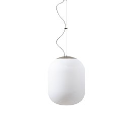 TANIA L1 HP závěsné skleněné svítidlo kartáčovaná nerez / bílá IP40 3000 K 52W LED - OSMONT Obrázek pro produkt TANIA L1 HP závěsné skleněné svítidlo kartáčovaná nerez / bílá IP40 3000 K 52W LED - OSMONT