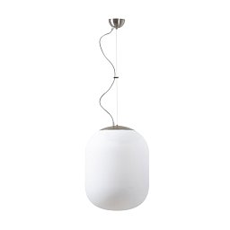 TANIA L2 závěsné skleněné svítidlo kartáčovaná nerez / bílá IP40 4000 K 41W LED - OSMONT Obrázek pro produkt TANIA L2 závěsné skleněné svítidlo kartáčovaná nerez / bílá IP40 4000 K 41W LED - OSMONT