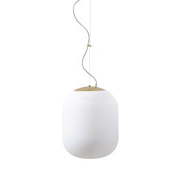 TANIA L2 HP závěsné skleněné svítidlo mosaz / bílá IP40 4000 K 59W LED - OSMONT Obrázek pro produkt TANIA L2 HP závěsné skleněné svítidlo mosaz / bílá IP40 4000 K 59W LED - OSMONT