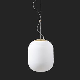 TANIA L2 HP závěsné skleněné svítidlo mosaz leštěná / bílá IP40 3000 K 58W LED DALI (původní kód OS 62370) - OSMONT Obrázek pro produkt TANIA L2 HP závěsné skleněné svítidlo mosaz leštěná / bílá IP40 3000 K 58W LED DALI (původní kód OS 62370) - OSMONT