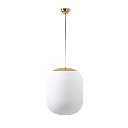 TANIA S1 závěsné skleněné svítidlo mosaz / bílá IP40 3000 K 27W LED - OSMONT Obrázek pro produkt TANIA S1 závěsné skleněné svítidlo mosaz / bílá IP40 3000 K 27W LED - OSMONT