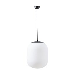 TANIA S1 závěsné skleněné svítidlo černá / bílá IP40 40W E27 - OSMONT Obrázek pro produkt TANIA S1 závěsné skleněné svítidlo černá / bílá IP40 40W E27 - OSMONT