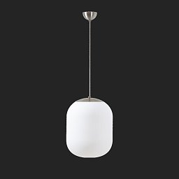 TANIA S1 závěsné skleněné svítidlo nerez broušená / bílá IP40 100W E27 (původní kód OS 58175) - OSMONT Obrázek pro produkt TANIA S1 závěsné skleněné svítidlo nerez broušená / bílá IP40 100W E27 (původní kód OS 58175) - OSMONT