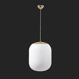 TANIA S1 závěsné skleněné svítidlo mosaz leštěná / bílá IP40 3000 K 27W LED DALI (původní kód OS 67355) - OSMONT Obrázek pro produkt TANIA S1 závěsné skleněné svítidlo mosaz leštěná / bílá IP40 3000 K 27W LED DALI (původní kód OS 67355) - OSMONT