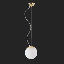 ADRIA L1 závěsné skleněné svítidlo mosaz leštěná / bílá IP40 3000 K 9W LED DALI (původní kód OS 70469) - OSMONT Obrázek pro produkt ADRIA L1 závěsné skleněné svítidlo mosaz leštěná / bílá IP40 3000 K 9W LED DALI (původní kód OS 70469) - OSMONT