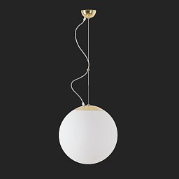 ADRIA L3 závěsné skleněné svítidlo mosaz leštěná / bílá IP40 4000 K 27W LED nouzové kombinované 1 h - OSMONT Obrázek pro produkt ADRIA L3 závěsné skleněné svítidlo mosaz leštěná / bílá IP40 4000 K 27W LED nouzové kombinované 1 h - OSMONT