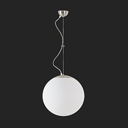 ADRIA L3 závěsné skleněné svítidlo nerez broušená / bílá IP40 3000 K 27W LED nouzové kombinované 1 h - OSMONT Obrázek pro produkt ADRIA L3 závěsné skleněné svítidlo nerez broušená / bílá IP40 3000 K 27W LED nouzové kombinované 1 h - OSMONT
