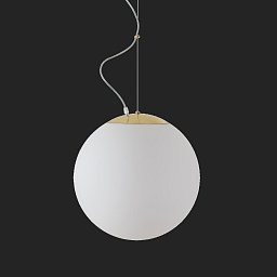 ADRIA L3 HP závěsné skleněné svítidlo mosaz leštěná / bílá IP40 4000 K 52W LED nouzové kombinované 3 h - OSMONT Obrázek pro produkt ADRIA L3 HP závěsné skleněné svítidlo mosaz leštěná / bílá IP40 4000 K 52W LED nouzové kombinované 3 h - OSMONT