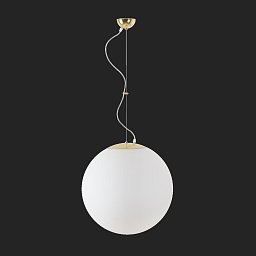 ADRIA L4 závěsné skleněné svítidlo mosaz leštěná / bílá IP40 4000 K 41W LED nouzové kombinované 3 h - OSMONT Obrázek pro produkt ADRIA L4 závěsné skleněné svítidlo mosaz leštěná / bílá IP40 4000 K 41W LED nouzové kombinované 3 h - OSMONT