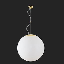 ADRIA L5 závěsné skleněné svítidlo mosaz leštěná / bílá IP40 3x60W E27 - OSMONT Obrázek pro produkt ADRIA L5 závěsné skleněné svítidlo mosaz leštěná / bílá IP40 3x60W E27 - OSMONT