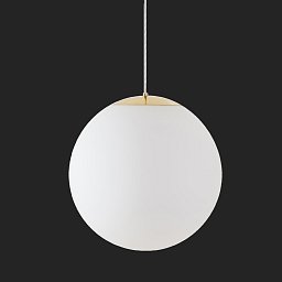 ADRIA S4 HP závěsné skleněné svítidlo mosaz leštěná / bílá IP40 3000 K 58W LED nouzové kombinované 3 h - OSMONT Obrázek pro produkt ADRIA S4 HP závěsné skleněné svítidlo mosaz leštěná / bílá IP40 3000 K 58W LED nouzové kombinované 3 h - OSMONT