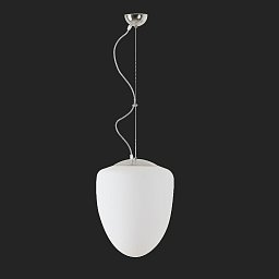 ASTRA L závěsné skleněné svítidlo nerez leštěná / bílá IP40 150W E27 - OSMONT Obrázek pro produkt ASTRA L závěsné skleněné svítidlo nerez leštěná / bílá IP40 150W E27 - OSMONT