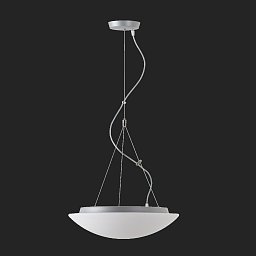 AURA T5 závěsné skleněné svítidlo stříbrná / bílá IP40 3000 K 33W LED - OSMONT Obrázek pro produkt AURA T5 závěsné skleněné svítidlo stříbrná / bílá IP40 3000 K 33W LED - OSMONT