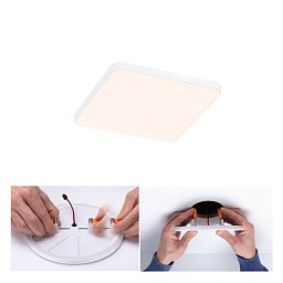 VariFit LED vestavné svítidlo Veluna Edge IP44 hranaté 120x120mm 3000K bílá - PAULMANN Obrázek pro produkt VariFit LED vestavné svítidlo Veluna Edge IP44 hranaté 120x120mm 3000K bílá - PAULMANN