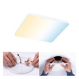 VariFit LED vestavné svítidlo Veluna Edge IP44 hranaté 160x160mm měnitelná bílá bílá stmívatelné - PAULMANN Obrázek pro produkt VariFit LED vestavné svítidlo Veluna Edge IP44 hranaté 160x160mm měnitelná bílá bílá stmívatelné - PAULMANN