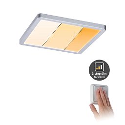 VariFit LED vestavné svítidlo Dim to Warm Areo IP44 hranaté 175x175mm 3 Step Dim to warm matný chrom stmívatelné - PAULMANN Obrázek pro produkt VariFit LED vestavné svítidlo Dim to Warm Areo IP44 hranaté 175x175mm 3 Step Dim to warm matný chrom stmívatelné - PAULMANN