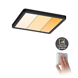 VariFit LED vestavné svítidlo Dim to Warm Areo IP44 hranaté 175x175mm 3 Step Dim to warm černá stmívatelné - PAULMANN Obrázek pro produkt VariFit LED vestavné svítidlo Dim to Warm Areo IP44 hranaté 175x175mm 3 Step Dim to warm černá stmívatelné - PAULMANN