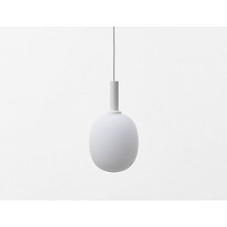 Závěsné svítidlo IVY SINGLE L triplex opál matovaný / bílý matný komaxit / kabel stříbrný - BROKIS A Obrázek pro produkt Závěsné svítidlo IVY SINGLE L triplex opál matovaný / bílý matný komaxit / kabel stříbrný - BROKIS A