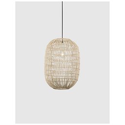 Závěsné svítidlo MELODY přírodní ratan černý kabel E27 1x12W IP20 bez žárovky - NOVA LUCE Obrázek pro produkt Závěsné svítidlo MELODY přírodní ratan černý kabel E27 1x12W IP20 bez žárovky - NOVA LUCE