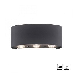 CARLO LED nástěnné svítidlo, 6-bodovkové, antracit, venkovní a vnitřní, dekorativní 3000K - PAUL NEUHAUS Obrázek pro produkt CARLO LED nástěnné svítidlo, 6-bodovkové, antracit, venkovní a vnitřní, dekorativní 3000K - PAUL NEUHAUS