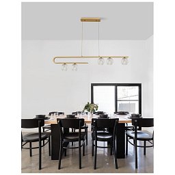 Závěsné svítidlo MIRANO čiré strukturované sklo a mosaz zlatá G9 5x5W 230V IP20 bez žárovky - NOVA LUCE Obrázek pro produkt Závěsné svítidlo MIRANO čiré strukturované sklo a mosaz zlatá G9 5x5W 230V IP20 bez žárovky - NOVA LUCE