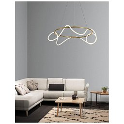 Závěsné svítidlo TIRIAC zlatý hliník a akryl LED 43W 230V 3000K IP20 stmívatelné - NOVA LUCE Obrázek pro produkt Závěsné svítidlo TIRIAC zlatý hliník a akryl LED 43W 230V 3000K IP20 stmívatelné - NOVA LUCE