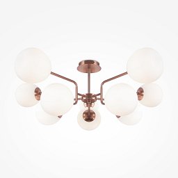 Závěsné svítidlo Erich E14 10x40W bílá/zlatá kov sklo designové - MAYTONI Obrázek pro produkt Závěsné svítidlo Erich E14 10x40W bílá/zlatá kov sklo designové - MAYTONI