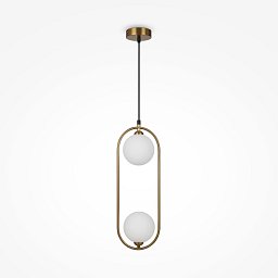 Závěsné svítidlo Ring 2xG9 50W bílá/mosaz kov/sklo designové - MAYTONI Obrázek pro produkt Závěsné svítidlo Ring 2xG9 50W bílá/mosaz kov/sklo designové - MAYTONI