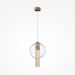 Závěsné svítidlo Flusso 12W čirá sklo bronz kov designové - MAYTONI Obrázek pro produkt Závěsné svítidlo Flusso 12W čirá sklo bronz kov designové - MAYTONI