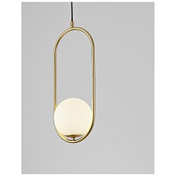 Svítidlo závěsné OBITAR opálové sklo mosazný zlatý kov G9 1x5W 230V IP20 bez žárovky - NOVA LUCE Obrázek pro produkt Svítidlo závěsné OBITAR opálové sklo mosazný zlatý kov G9 1x5W 230V IP20 bez žárovky - NOVA LUCE