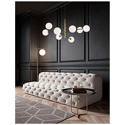 Závěsné svítidlo VITRA saténový zlatý a černý kov bílé opálové sklo G9 8x5W 220V IP20 bez žárovky - NOVA LUCE Obrázek pro produkt Závěsné svítidlo VITRA saténový zlatý a černý kov bílé opálové sklo G9 8x5W 220V IP20 bez žárovky - NOVA LUCE