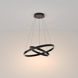 Závěsné svítidlo Rim 3000K 61W 3500lm černý hliník teplá bílá designové - MAYTONI Obrázek pro produkt Závěsné svítidlo Rim 3000K 61W 3500lm černý hliník teplá bílá designové - MAYTONI