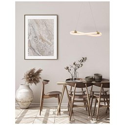 Závěsné svítidlo CERELIA mosazný zlatý kov a silikonová trubice LED 15W 230V 3000K IP20 - NOVA LUCE Obrázek pro produkt Závěsné svítidlo CERELIA mosazný zlatý kov a silikonová trubice LED 15W 230V 3000K IP20 - NOVA LUCE