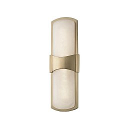 Nástěnné svítidlo VALENCIA ocel/alabastr staromosaz LED 10W 2700K stmívatelné - HUDSON VALLEY Obrázek pro produkt Nástěnné svítidlo VALENCIA ocel/alabastr staromosaz LED 10W 2700K stmívatelné - HUDSON VALLEY