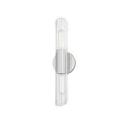 Nástěnné svítidlo CECILY ocel/sklo nikl/čirá E27 2x40W - HUDSON VALLEY (Mitzi) Obrázek pro produkt Nástěnné svítidlo CECILY ocel/sklo nikl/čirá E27 2x40W - HUDSON VALLEY (Mitzi)