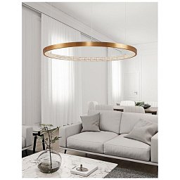 Závěsné svítidlo PRESTON antický zlatý mosazný hliník a akryl LED 60W 230V 3000K IP20 stmívatelné - NOVA LUCE Obrázek pro produkt Závěsné svítidlo PRESTON antický zlatý mosazný hliník a akryl LED 60W 230V 3000K IP20 stmívatelné - NOVA LUCE