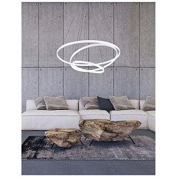 Závěsné svítidlo DEA matný bílý hliník a akryl nastavitelné LED 145W 3000K IP20 - NOVA LUCE Obrázek pro produkt Závěsné svítidlo DEA matný bílý hliník a akryl nastavitelné LED 145W 3000K IP20 - NOVA LUCE