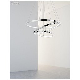 Závěsné svítidlo ARIA stmívatelné chromovaný hliník a akryl nastavitelné LED 145W 230V 3000K IP20 - NOVA LUCE Obrázek pro produkt Závěsné svítidlo ARIA stmívatelné chromovaný hliník a akryl nastavitelné LED 145W 230V 3000K IP20 - NOVA LUCE