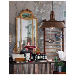 Závěsné svítidlo OSTERIA rezavá ocel černý kabel E27 1x12W IP20 bez žárovky - NOVA LUCE Obrázek pro produkt Závěsné svítidlo OSTERIA rezavá ocel černý kabel E27 1x12W IP20 bez žárovky - NOVA LUCE