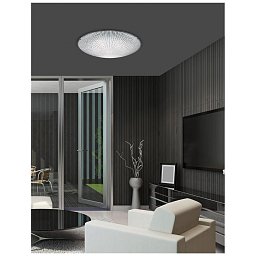 Stropní svítidlo SHELL bílá a čiré strukturované sklo E27 3x12W - NOVA LUCE Obrázek pro produkt Stropní svítidlo SHELL bílá a čiré strukturované sklo E27 3x12W - NOVA LUCE