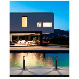 Venkovní sloupkové svítidlo DEVORA tmavě šedý hliník a skleněný difuzor LED 8W 3000K 220-240V IP54 - NOVA LUCE Obrázek pro produkt Venkovní sloupkové svítidlo DEVORA tmavě šedý hliník a skleněný difuzor LED 8W 3000K 220-240V IP54 - NOVA LUCE